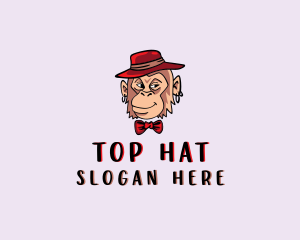 Hat Monkey Bowtie logo design