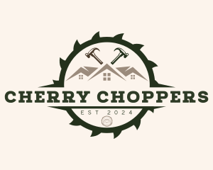 Carpentry Roof Hammer logo design