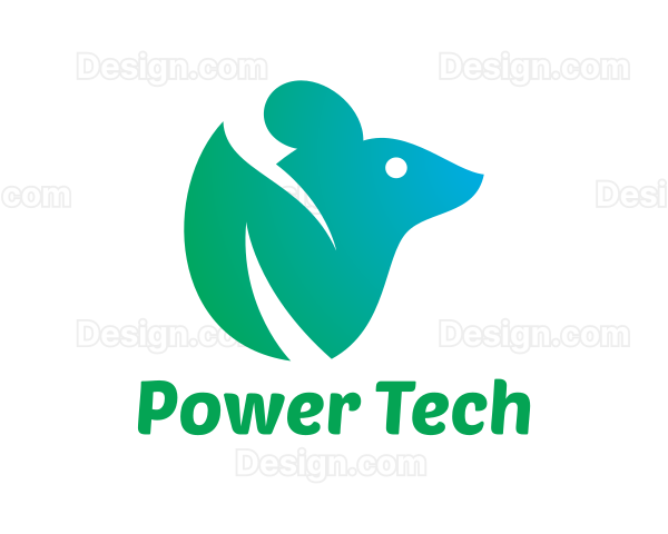 Gradient Leaf Mouse Logo