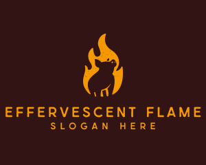 Flame Pig Barbecue Grill logo design