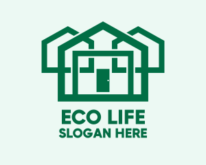 Eco Friendly House Construction logo design