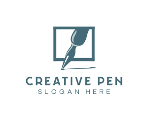 Calligraphy Pen Writing logo design