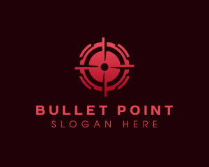 Bullet Target Crosshair logo design