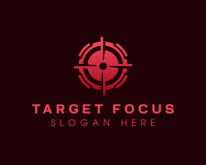 Bullet Target Crosshair logo design