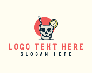 Liquor Mug Skull logo