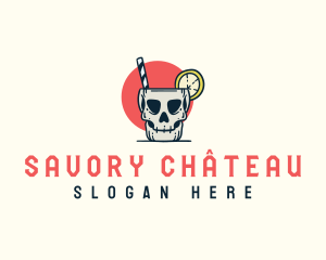 Liquor Mug Skull logo design