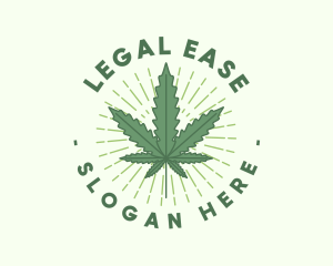 Marijuana Leaf Sunburst logo