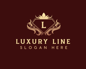 Luxury Diamond Decorative Crest logo design