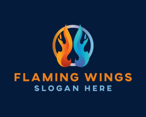 Fire Ice Cooling logo design