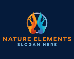 Fire Ice Cooling logo design