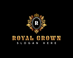 Elegant Crown Shield logo design