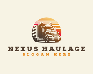 Truck Haulage Delivery logo design