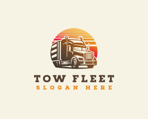 Truck Haulage Delivery logo design