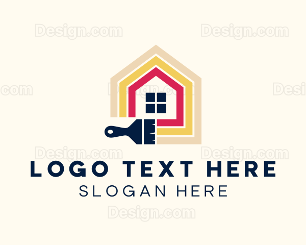 Multicolor Home Painting Logo