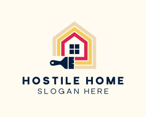 Multicolor Home Painting  logo design