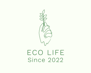 Eco Plant Hand logo design