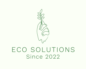 Eco Plant Hand logo design