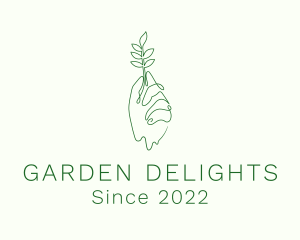 Eco Plant Hand logo design