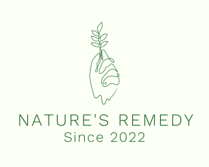 Eco Plant Hand logo design