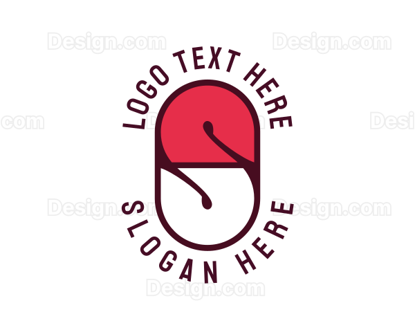 Medical Capsule Letter S Logo