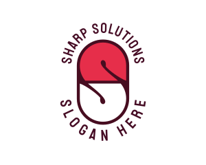 Medical Capsule Letter S logo design