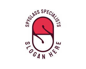 Medical Capsule Letter S logo design