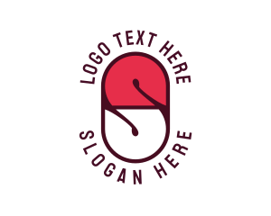 Prescription - Medical Capsule Letter S logo design