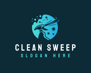 Cleaning Disinfectant Spray logo design