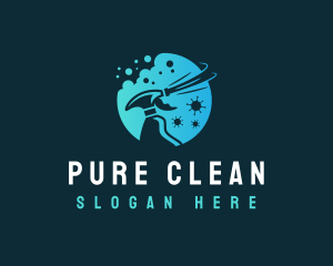 Cleaning Disinfectant Spray logo design