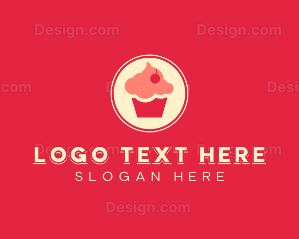 Sweet Cherry Cupcake Logo