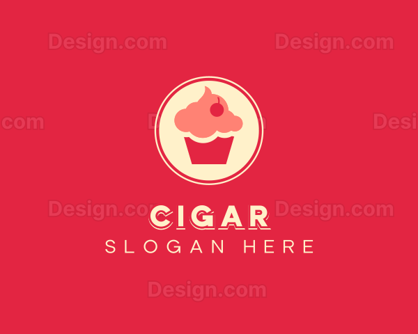 Sweet Cherry Cupcake Logo