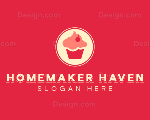 Sweet Cherry Cupcake Logo