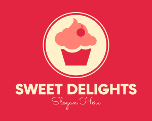 Sweet Cherry Cupcake logo design