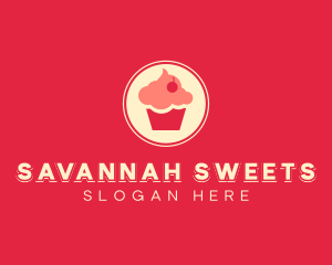 Sweet Cherry Cupcake logo design