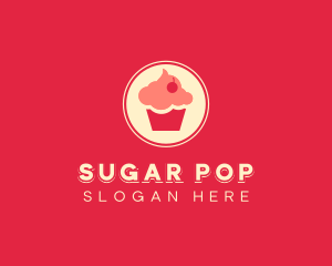 Sweet Cherry Cupcake logo design