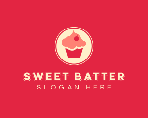 Sweet Cherry Cupcake logo design