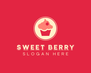 Sweet Cherry Cupcake logo design