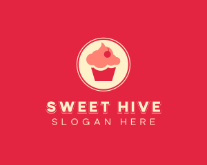 Sweet Cherry Cupcake logo design