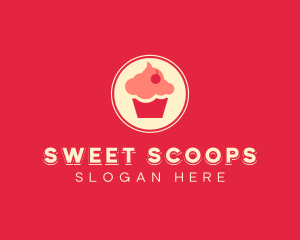 Sweet Cherry Cupcake logo design