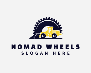 Wheel Loader Construction Machine logo design