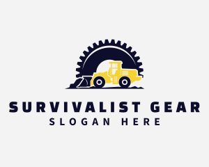 Wheel Loader Construction Machine logo design