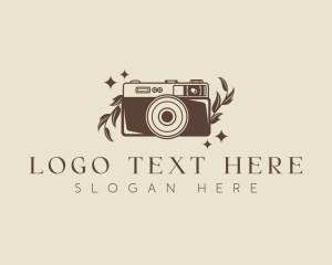 Retro Floral Camera logo