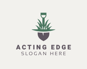 Grass Planting Shovel  logo design