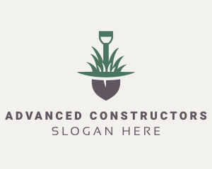 Grass Planting Shovel  logo design