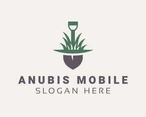 Grass Planting Shovel  logo design