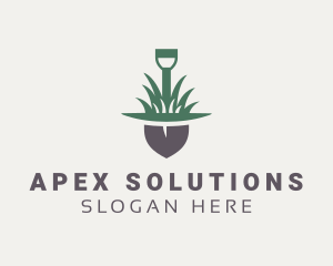 Grass Planting Shovel  logo design