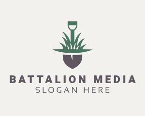 Grass Planting Shovel  logo design