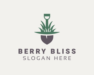 Grass Planting Shovel  logo design