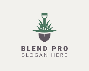 Grass Planting Shovel  logo design