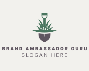 Grass Planting Shovel  logo design